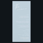 Menu Réception Mariage Script Minimaliste<br><div class="desc">Ce menu élégant et simple est parfait pour votre réception de mariage ou autre événement !</div>