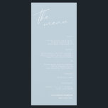 Menu Réception Mariage Script Minimaliste<br><div class="desc">Ce menu élégant et simple est parfait pour votre réception de mariage ou autre événement !</div>