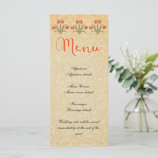 Menu Réception Mariage Vintage (Debout devant)