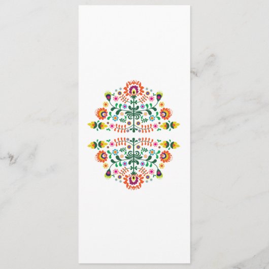 Menu Réception mexicaine de chaux de mariage de partie (Dos)