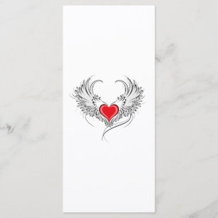Menu Red Angel Coeur avec ailes