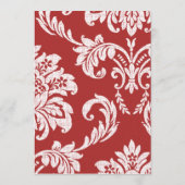 Menu Red Damask Wedding (Achterkant)