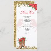 Menu Red Rose Mexican Mis Quince (Voorkant / Achterkant)