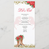 Menu Red Rose Mexican Mis Quince (Voorkant)