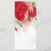 Menu Red Roses & Babys Breath Elegant Floral Wedding  (Dos)