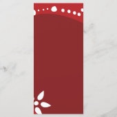 Menu Red Valentine's day Hearts dîner sur mesure (Dos)