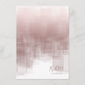 Menu Réflexions aquarelle Mariage cannelle Rose ID774 (Dos)