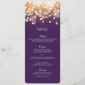 Menu Regal Purple et Gold Bokeh lumières (Devant)