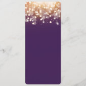 Menu Regal Purple et Gold Bokeh lumières (Dos)