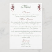 Menu Regency Bridgerton Rose Roses Cameos (Devant)