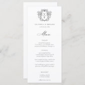 Menu Regency Era Black Crest Monogram Mariage (Devant / Derrière)