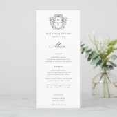 Menu Regency Era Black Crest Monogram Mariage (Debout devant)