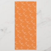 Menu Regroupement familial Thanksgiving Dîner (Dos)