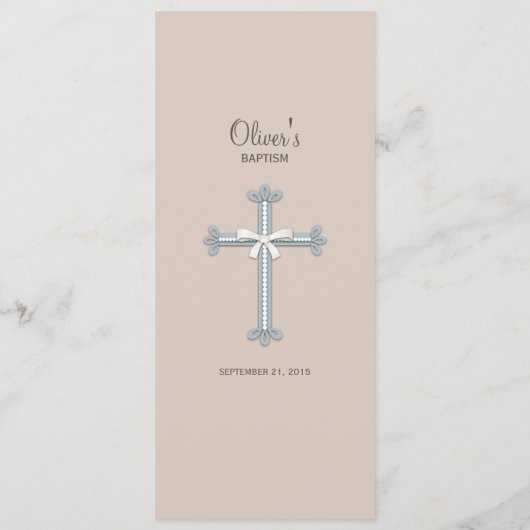 Menu religieux croisé beige de célébration des (Dos)