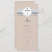 Menu religieux croisé beige de célébration des (Devant / Derrière)