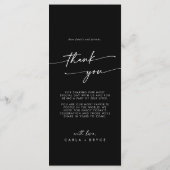 Menu Remerciement de mariage fantaisiste Boho Wildflowe (Dos)