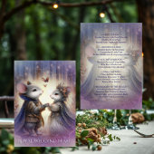 Menu Renaissance Fantasy Fairytale Wedding