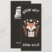 Menu Renard signet avec le Journal - "Grow Up? Grow Wil (Devant / Derrière)