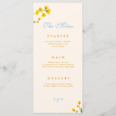 Menu Renoncule bleue et jaune (Devant)