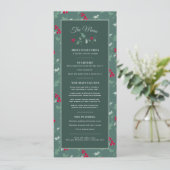 Menu Repas de fête de Noël vert rouge 4 services événem (Debout devant)