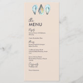 Menu Repas de mariage de fruits de mer Grillades d'huît (Devant)