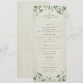 Menu Repas de Noël aux flocons de neige crème Plat 4 se (Devant / Derrière)