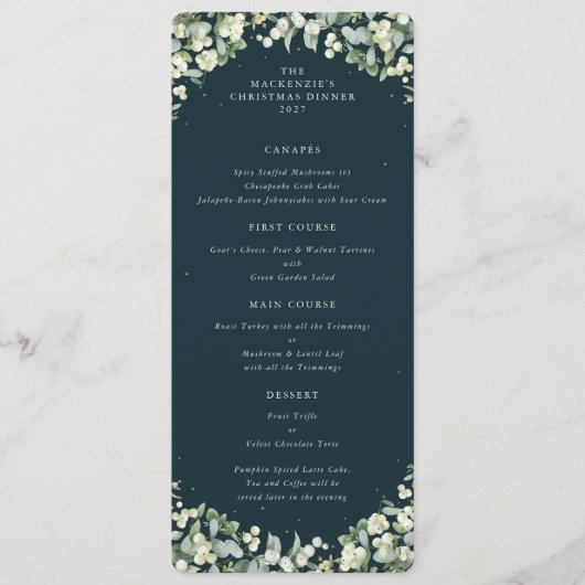 Menu Repas de Noël aux Symphorines Vertes Plat 4 Servic (Devant)