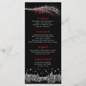 Menu Repas de Noël des vacances d'hiver noirs (Devant)