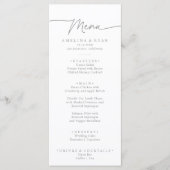 Menu Repas minimaliste simple gris atténué (Devant)