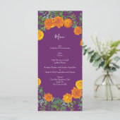 Menu Ressort Rose orange violet Mariage (Debout devant)