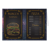 menu restaurant (Devant horizontal)