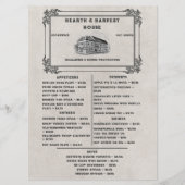 Menu Restaurant Ancien de la Belle Époque (Devant)