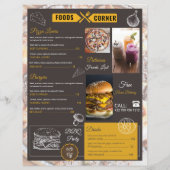Menu Restaurant | Food Menu Flyer (Achterkant)