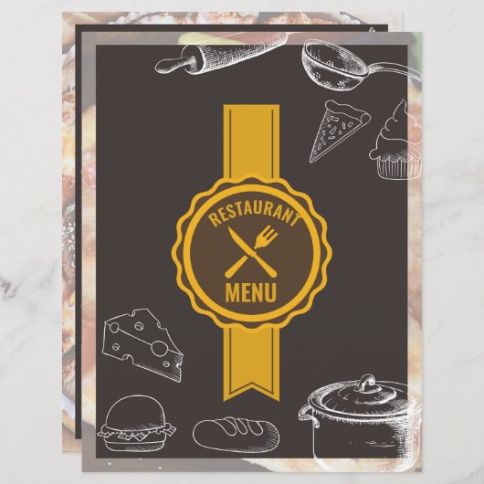Menu Restaurant | Food Menu Flyer (Voorkant / Achterkant)