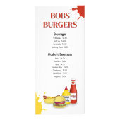 Menu Restaurant Hamburger Hot Dog (Devant)