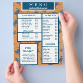 Menu Restaurant Seafood Crab Grill (Hand)