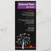 Menu Restaurant Soleil Ciel de Nuit, Format Réduit (Devant)