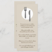 Menu Restaurant sur mesure taupe élégant et moderne (Devant / Derrière)