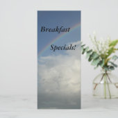 Menu Restaurants, Petits déjeuners, Arc-en-ciel (Debout devant)