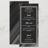 Menu Retro Black & White, Mariage de perles (Devant / Derrière)