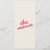Menu Retro Colorful brillant Funky moderne Mariage mode (Dos)