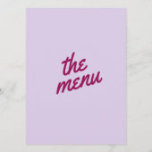 Menu Retro Colorful brillant Funky moderne Mariage mode (Dos)