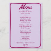 Menu Retro Colorful brillant Funky moderne Mariage mode (Devant)