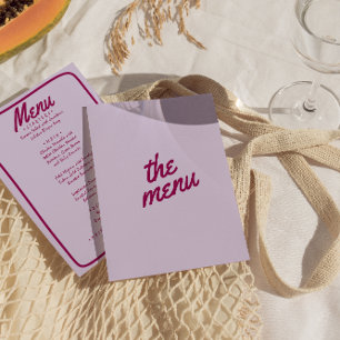 Menu Retro Colorful brillant Funky moderne Mariage mode