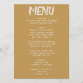 Menu Retro Colorful Funky Bold Moderne Mariage unique (Devant)