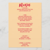 Menu Rétro Colorful manuscrit amusant Mariage unique (Devant)