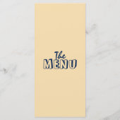 Menu Rétro Gras rétro Gras Moderne Mariage unique (Dos)