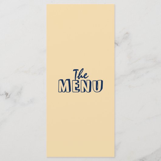 Menu Rétro Gras rétro Gras Moderne Mariage unique (Dos)