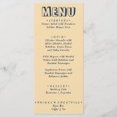 Menu Rétro Gras rétro Gras Moderne Mariage unique (Devant)