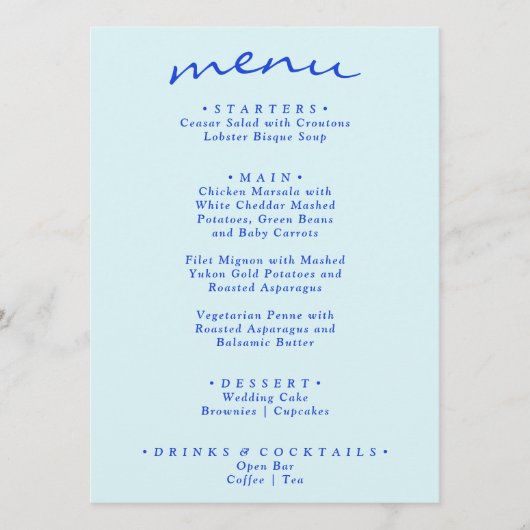 Menu Rétro manuscrit dessiné coloré brillant Mariage (Devant)